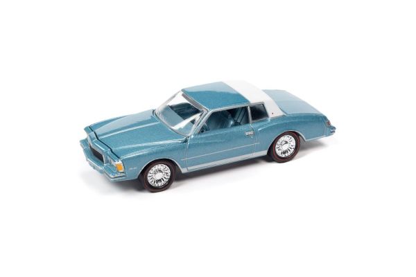 JOHNNY LIGHTNING 1/64scale 1978 Chevy Monte Carlo Light Blue / White Roof  [No.JLSP196B]