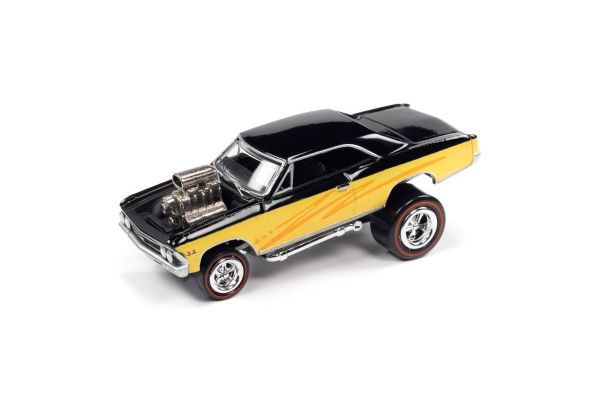 JOHNNY LIGHTNING 1/64scale 1966 Chevy Chevelle Zinger's Black / Yellow  [No.JLSP208A]