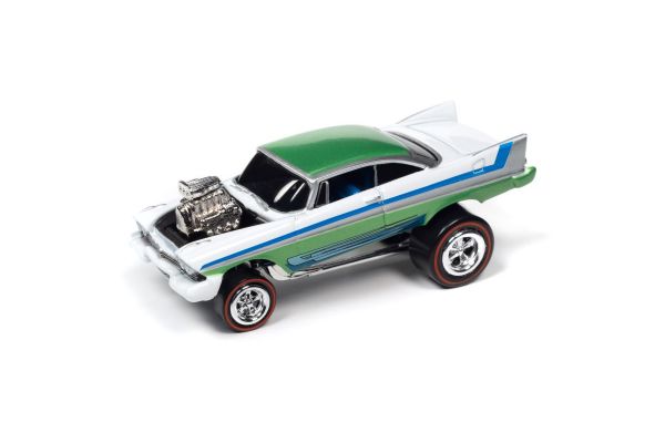 JOHNNY LIGHTNING 1/64scale 1958 Plymouth Fury Zingers Lime / White  [No.JLSP251B]