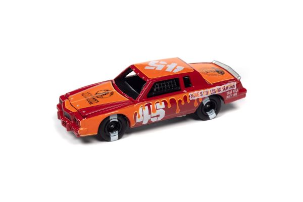 JOHNNY LIGHTNING 1/64 1982 ポンティアック グランプリ ストックカー デモ ダービー レッド/オレンジ  [No.JLSP253B]