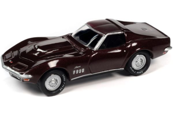 JOHNNY LIGHTNING 1/64 1969 シェビー コルベット バーガンディ  [No.JLSP291A]