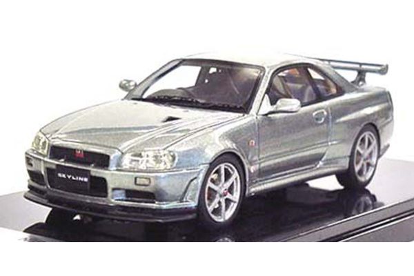 販売終了: KYOSHO 1/43 Nissan Skyline GT-R V-SPEC II (BNR34) Sparkring Silver [No.K04011S]