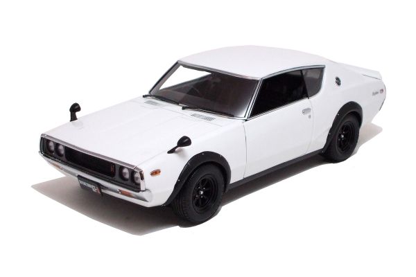 販売終了: KYOSHO 1/18 Skyline GTR 1973 (KPGC110 Ken & Mary/Wide Wheels) White [No.K08253W]