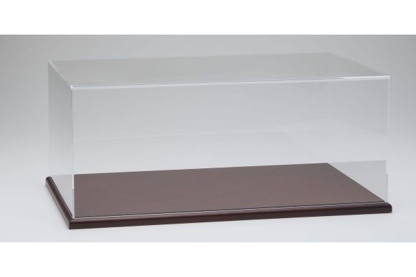 販売終了: KYOSHO ORIGINAL Acrylic case & wooden display base set (large) Brown  [No.KS02070]