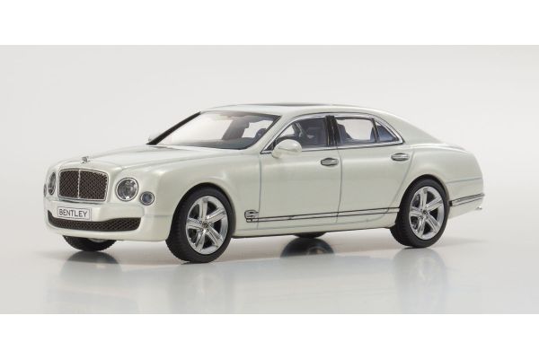販売終了: KYOSHO 1/43 Bentley MULSANNE SPEED Glacier White [No.KS05611GW]