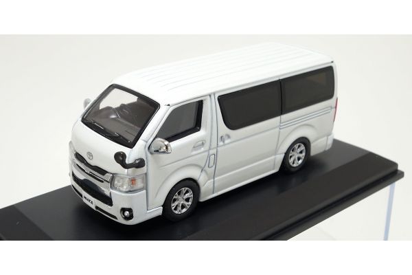 販売終了: KYOSHO 1/64 Toyota Hiace 2014 Pearl White [No.KS06663PW]
