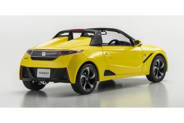 SAMURAI 1/18scale Honda S660 α Yellow [No.KSR18016Y] - KYOSHO minicar