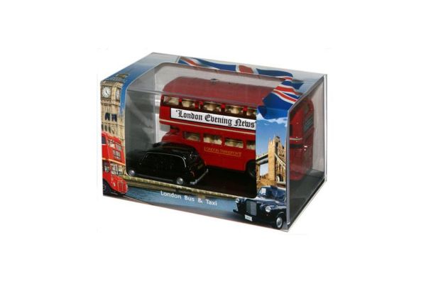 OXFORD 1/76scale London bus and London Taxi Gift Set  [No.OXLD004]