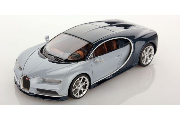 LOOKSMART 1/43scale Bugatti Chiron Turquoise Carbon / Liquid Silver  [No.LS459F]