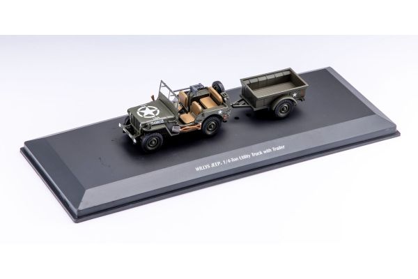 Militaria 1/43 ウィリス ジープ 1/4トン アメリカ軍 ユーティリティ トラック (トレーラー付き)  [No.MPC23200]