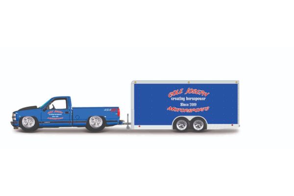 MAISTO 1/64 DTG 1993 シボレー 454 SS ピックアップ /トレーラー メタリックブルー  [No.MS15368CV]