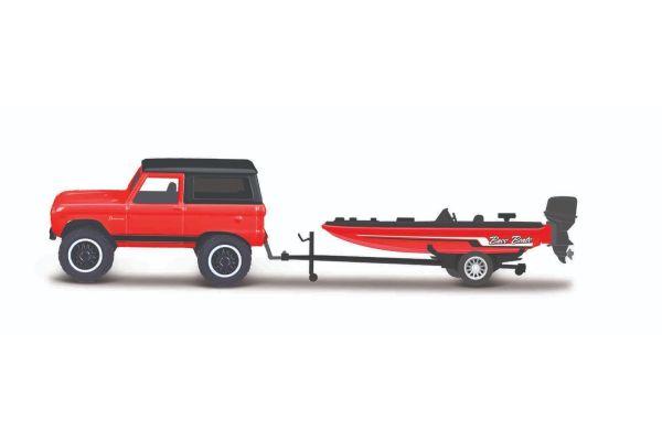 MAISTO 1/64 DTG 1966 フォードブロンコ/バス ボート レッド  [No.MS15368FBR]