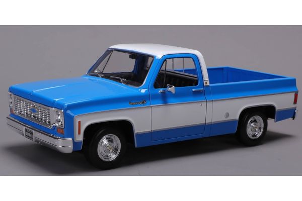 MAISTO 1/18 1974 シボレー C10 シャイアン スーパー ピックアップ ブルー/ホワイト  [No.MS31467BLW]