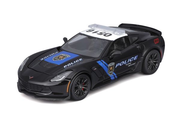 MAISTO 1/24 2015 コルベット Z06 ブラック ポリス仕様  [No.MS32516PO]