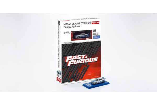 MINI CAR & BOOK No.26 NISSAN SKYLINE GT-R R34 Fast & Furious K07134LFFB