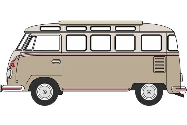 OXFORD 1/148scale Volkswagen Samba Bus Mouse Grey/Pearl White  [No.OXNVWS009]