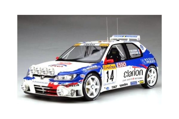 OttO mobile 1/12scale Peugeot 306 Maxi Rally # 14 Monte Carlo 1998 (White / Blue)  [No.OTMG065]