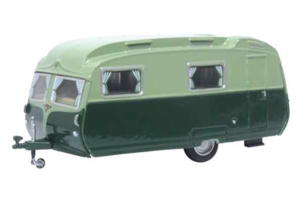 OXFORD 1/76scale Carlite Continental Caravan (Green)  [No.OX76CC003]