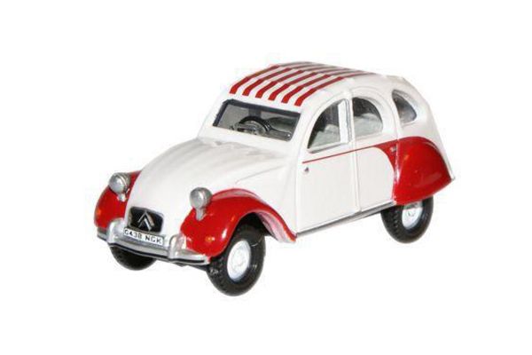 OXFORD 1/76scale Citroen 2 CV Dolly Red / White  [No.OX76CT003]