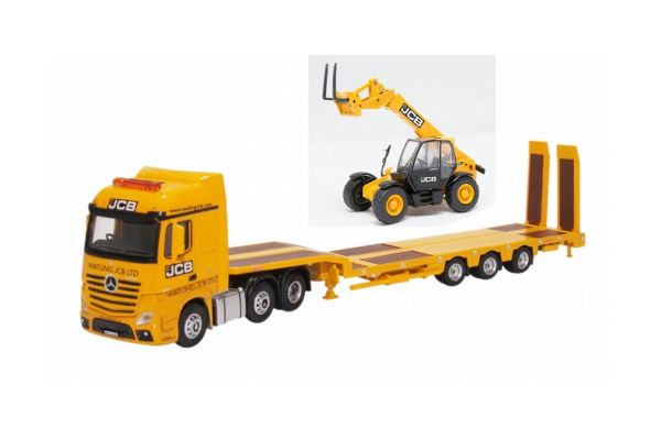 OXFORD 1/76 メルセデス アクトロス セミロー ローダー & JCB531 70 Loadall ２台セット  [No.OX76MB012]