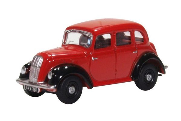 OXFORD 1/76scale Morris Eight E Series Saloon (Red / Black)  [No.OX76MES006]