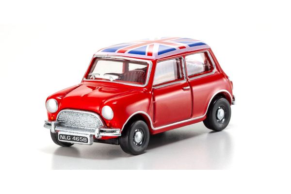 OXFORD 1/76 オースチン ミニ（タータンレッド/ユニオンジャックルーフ）  [No.OX76MN001 ]
