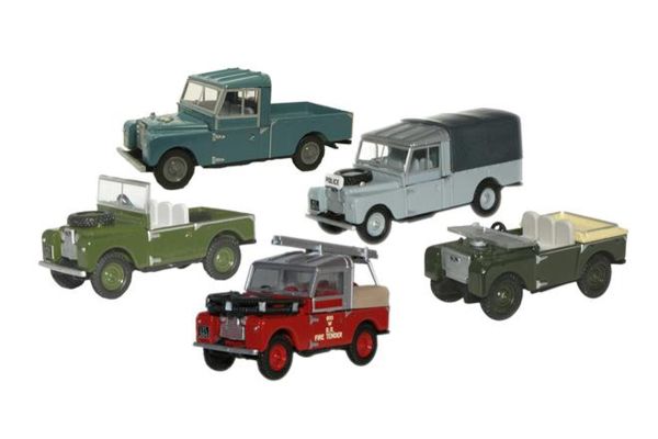 OXFORD 1/76scale Land Rover 5 car Set 2017  [No.OX76SET17E]
