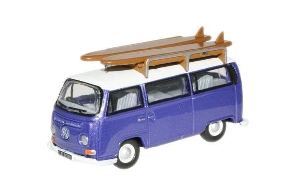 OXFORD 1/76scale VW Minibus(with surfboard) Metallic Purple White  [No.OX76VW015]