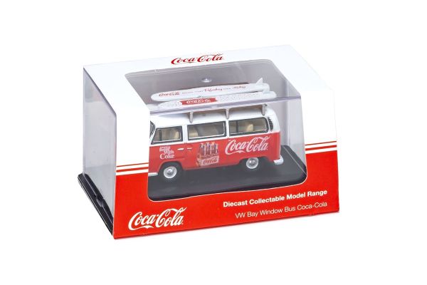 OXFORD 1/76 VW Bay Window コカ・コーラ（サーフボード付）  [No.OX76VW030CC]
