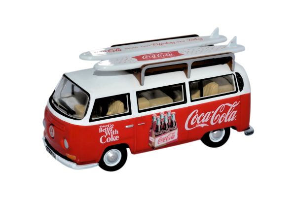 OXFORD 1/76scale VW Bay Window Coca-Cola (with Surfboard)  [No.OX76VW030CC]