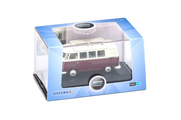 OXFORD 1/76 VW T1 キャンピングカー チタンレッド/ベージュグレー  [No.OX76VWS010]