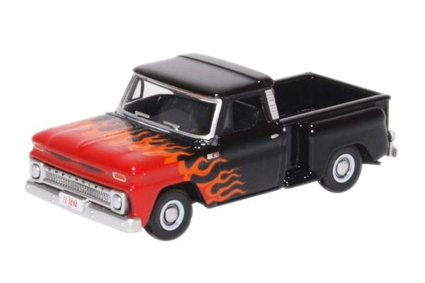 OXFORD 1/87scale Chevrolet Stepside Pick Up 1965 Black/Orange  [No.OX87CP65004]