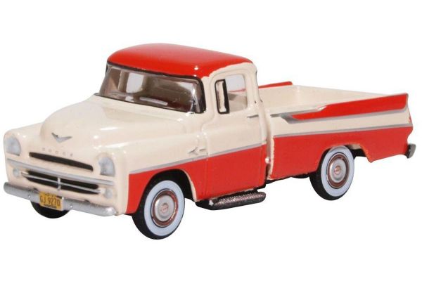 OXFORD 1/87scale Dodge D100 Sweptside Pick Up 1957 Tropical Coral/glacie  [No.OX87DP57001]