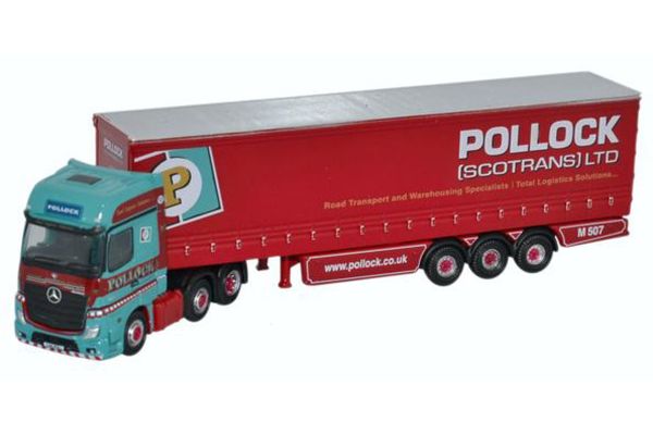 OXFORD 1/148scale Mercedes Actros Curtainside Pollock [No.OXNMB002]