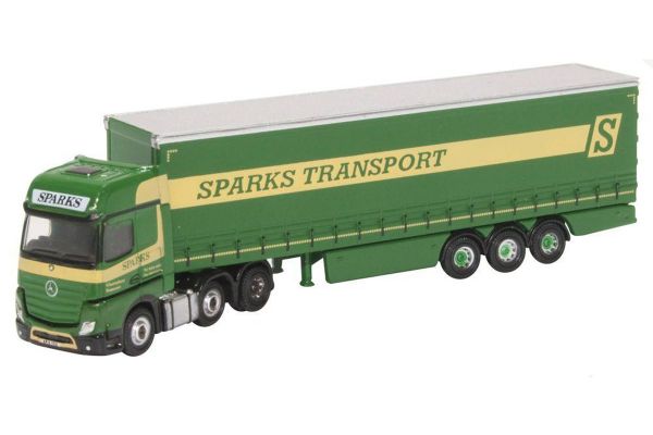 OXFORD 1/148scale Mercedes Actros Curtainside Sparks  [No.OXNMB006]