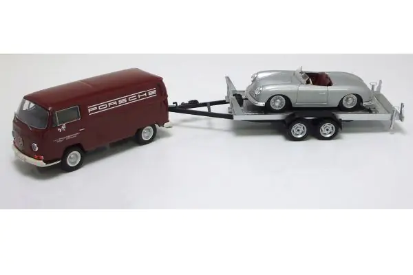 Premium ClassiXXs 1/43scale VW T2-a BOX VAN TRAILER With Porsche 