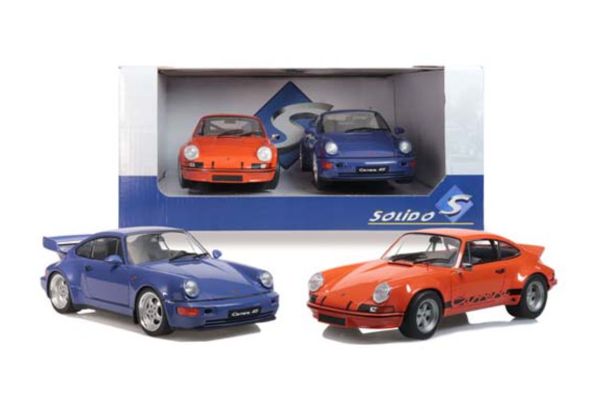 SOLIDO 1/18scale Porsche 911 RSR (orange) & 964 RS (blue) 2 set  [No.S180004P]