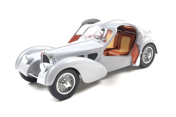 SOLIDO 1/18 ブガッティ アトランティック タイプ 57SC 1937 (マットシルバー)  [No.S1802106]