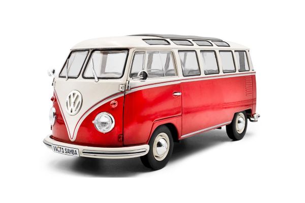 SOLIDO 1/18 フォルクスワーゲン T1 サンバ バス 1962 (レッド/ホワイト)  [No.S1813402]