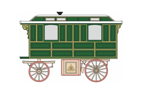 OXFORD Showmans リビング ワゴン グリーン/クリーム  [No.OXSLW001]