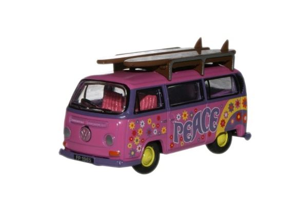 OXFORD 1/76scale VW Minibus (with Surfboard) Flower Power  [No.OXVW017]