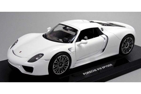 WELLY 1/18scale Porsche 918 Spider Hard Top White  [No.WE18051HW]