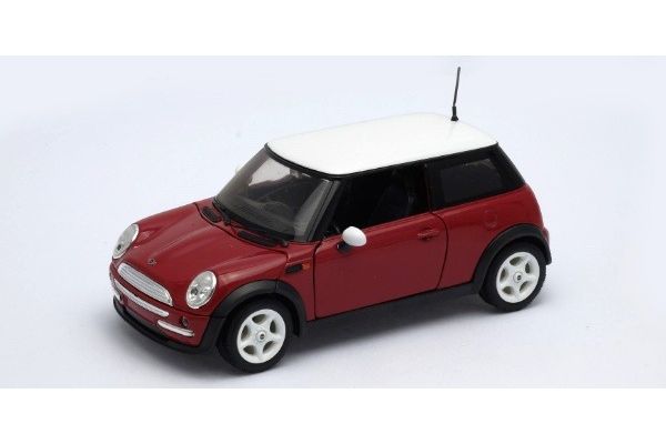 WELLY 1/24 ミニクーパーレッド(ルーフ:ホワイト)  [No.WE22075R]