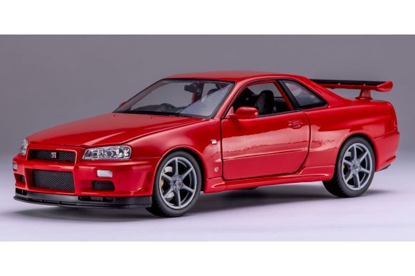 WELLY 1/24 ニッサン スカイライン GT-R (R34) レッド  [No.WE24108R]