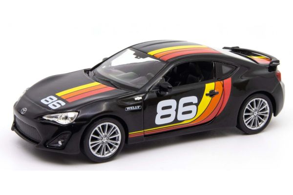 WELLY 1/34-1/39 トヨタ 86 No,86 ブラック(イエロー/オレンジ/レッドライン) (プルバックシリーズ)  [No.WE43669S1BK]